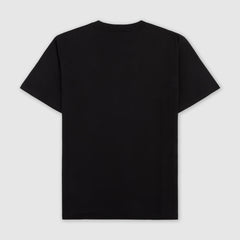 BLUE LOGO PUFF PRINT BLACK T-SHIRT